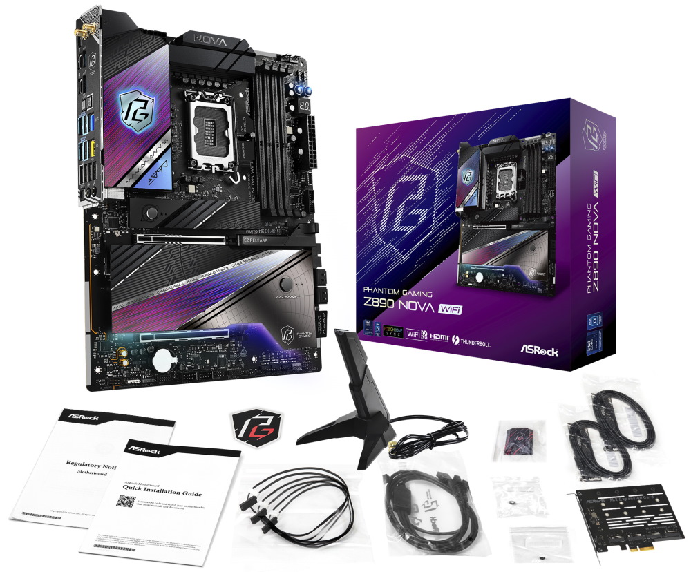 ASRock Z890 Nova WiFi / Intel Z890 / LGA1851 / 4x DDR5 / 6x M.2 / HDMI / 2x Thunderbolt 4 / WiFi / ATX